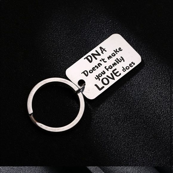 DNA Doesn’t make you FAMILY LOVE does Key Chain - Picture 2 of 5